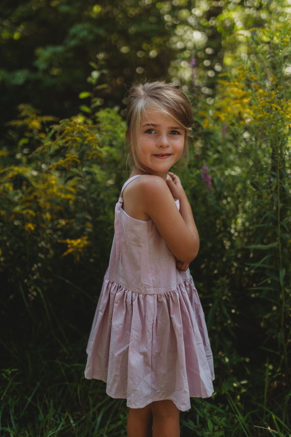 KIDS Piper&Cloth Hikari Pintuck Dress - Soft Pink