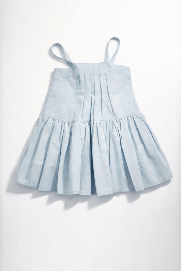 Kids Piper&Cloth Hikari Pintuck Dress - Bleues