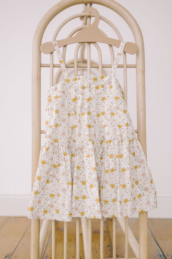 Kids Piper&Cloth Hikari Pintuck Dress - Marigold Dawn