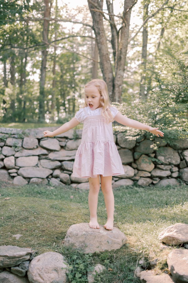 Kids Piper&Cloth Hikari Pintuck Dress - Marigold Dawn