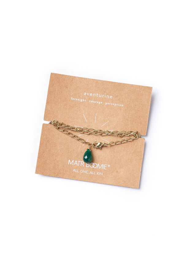 Matr Boomie Indali Aventurine Gemstone Drop Necklace