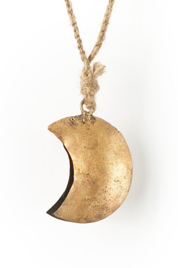 Matr Boomie Indukala Crescent Moon Wind Chime - Rustic Bell