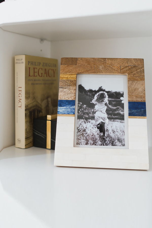 Matr Boomie Kaveri Striped Picture Frame - Carved Bone & Wood