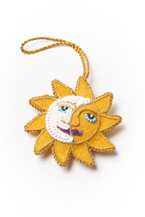 Matr Boomie Larissa Plush Sun Moon Felt Ornament