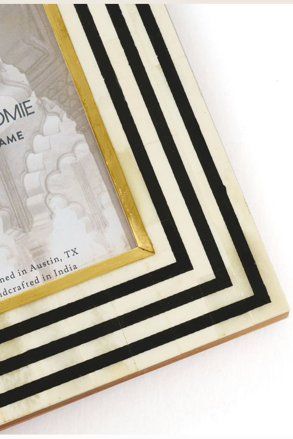 Matr Boomie Rajiva Picture Frame - Black & Cream