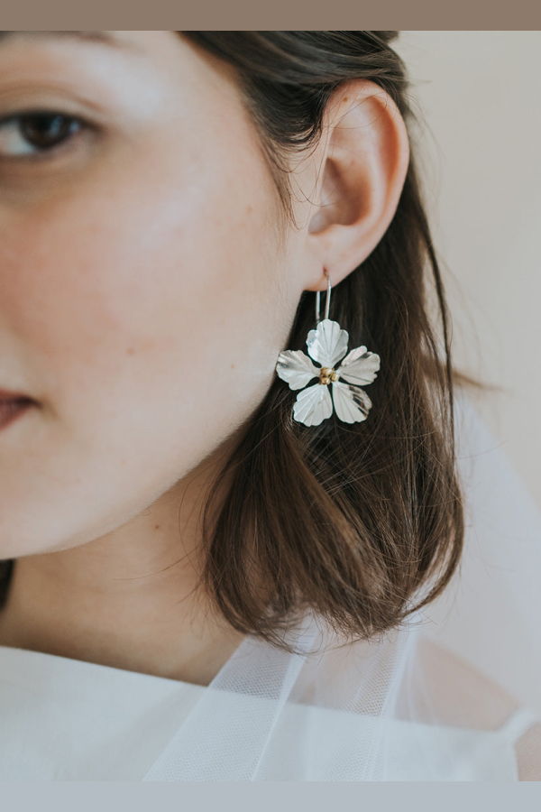 Matr Boomie Sayuri Flower Drop Earrings