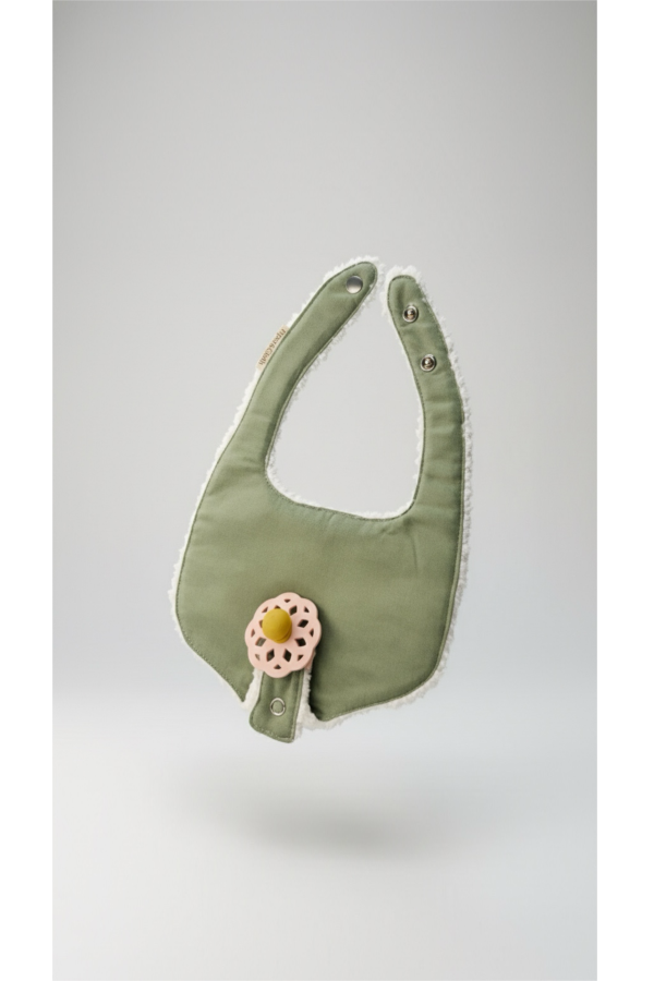 KIDS Piper&Cloth Soothe & Snap Pacifier Bib Bib - Olive Grove