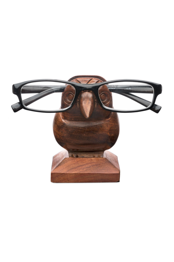 Matr Boomie Sparrow Eyeglass Holder Stand - Handcrafted Indian Rosewood