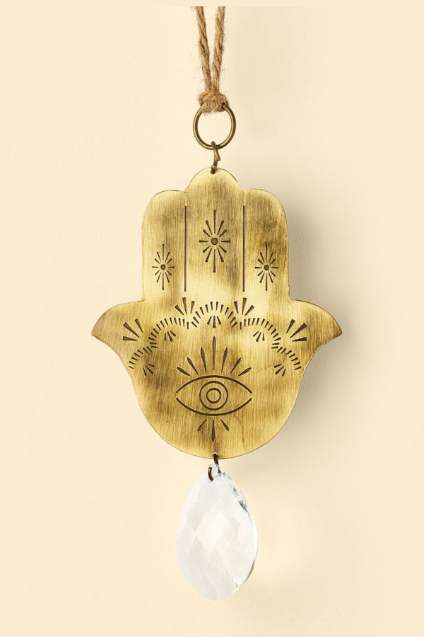 Matr Boomie Surya Hamsa Engraved Brass Suncatcher