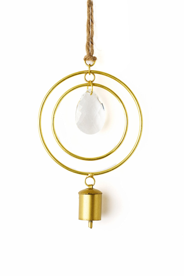 Matr Boomie Surya Two Circle Crystal Suncatcher Wind Chime
