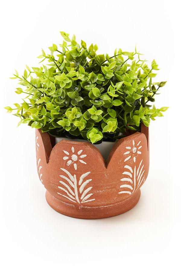 Matr Boomie Vasanta Petals Planter - Terracotta