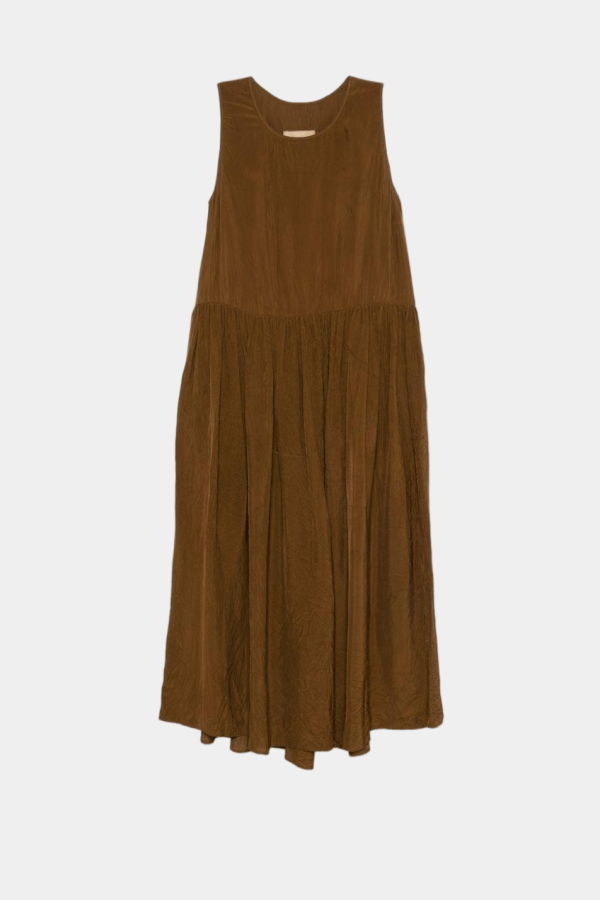 Uma Wang Ardal Pleated Dress - Mustard