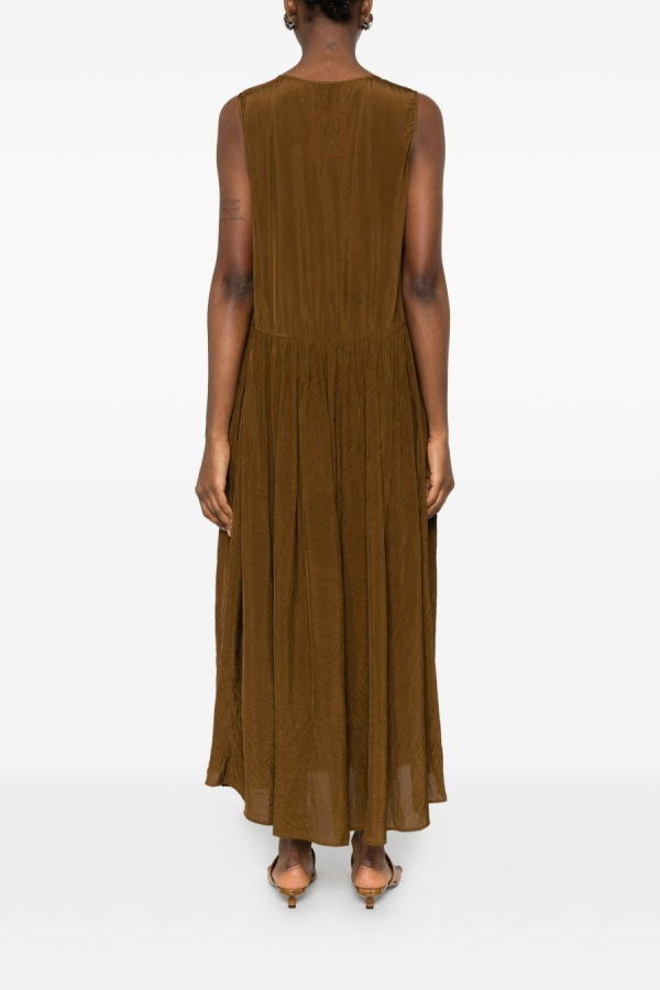 Uma Wang Ardal Pleated Dress - Mustard