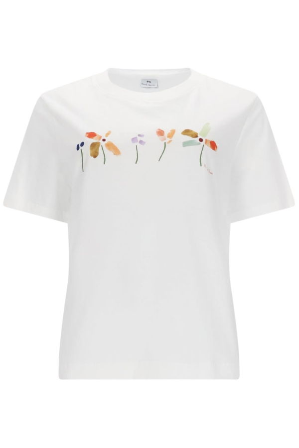 PAUL SMITH Row Of Flowers T-Shirt - White