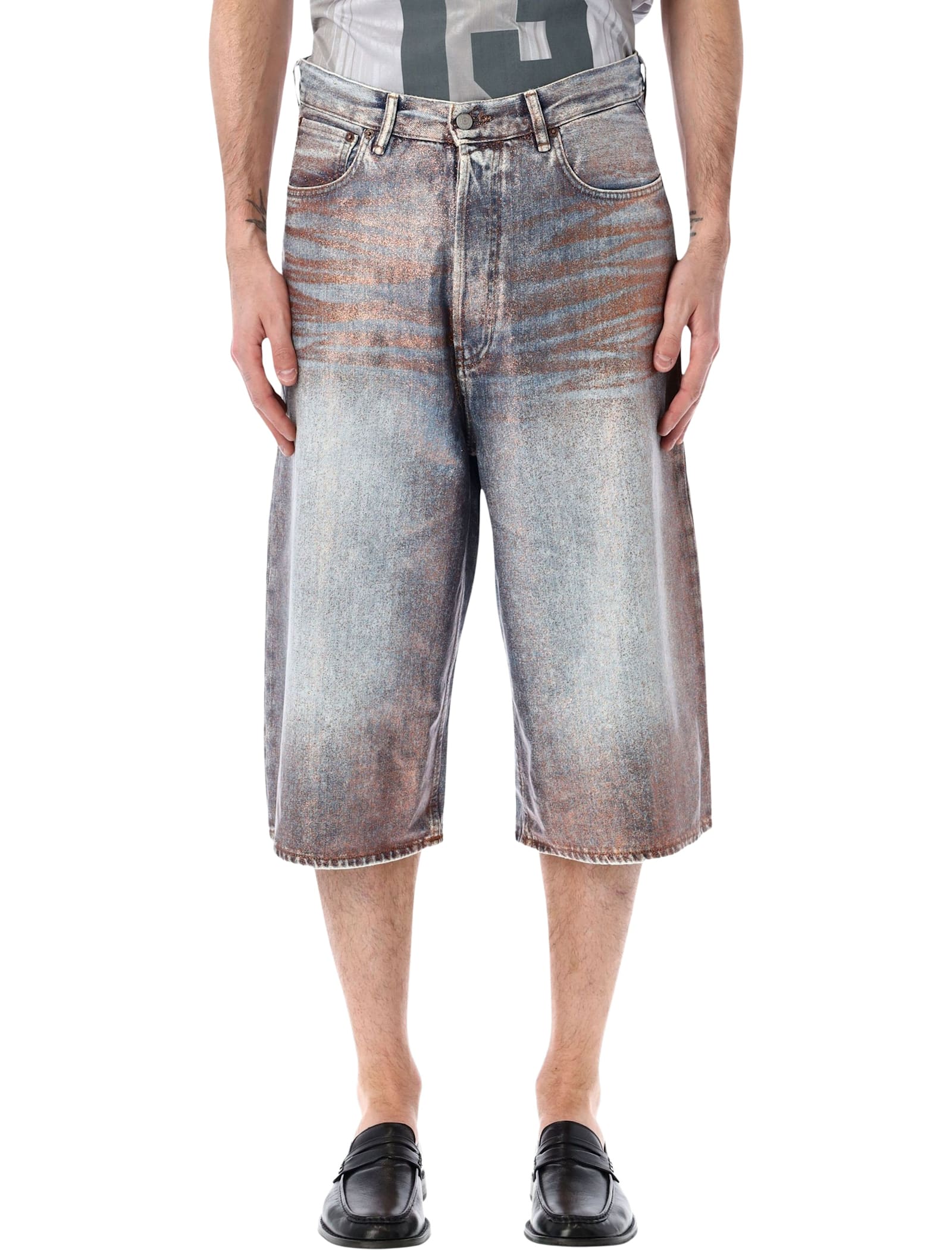 Acne Studios Judda Glitter Short - Rose Copper | Garmentory