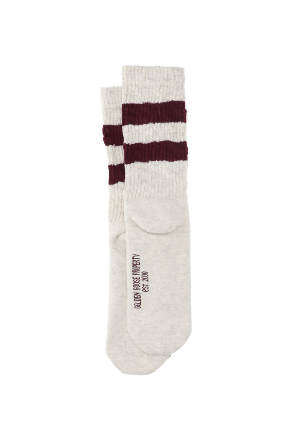 Golden Goose Striped Socks - Gray