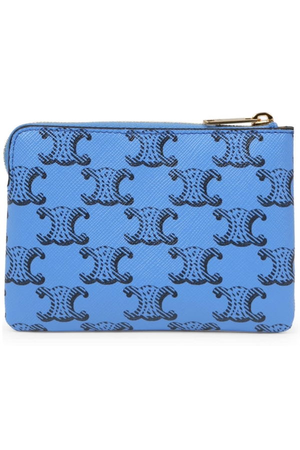 Celine Portamonete in Tela Triomphe Wallet - Blue