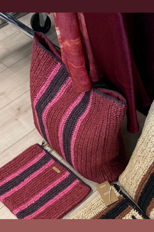 YERSE Raffia Tote Bag