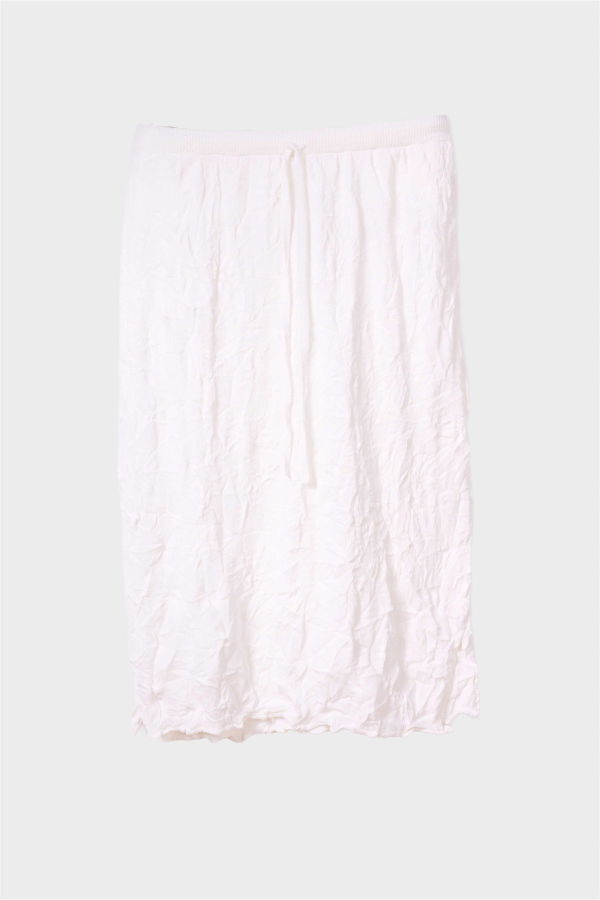 SAYAKA DAVIS NEW YORK Crinkled Knit Skirt - White