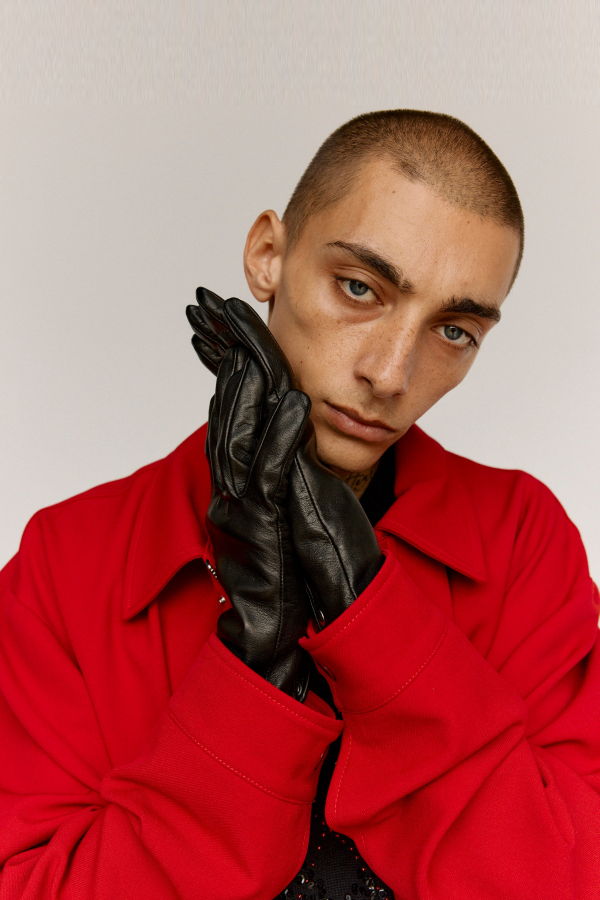 Ernest W. Baker Black Leather Gloves