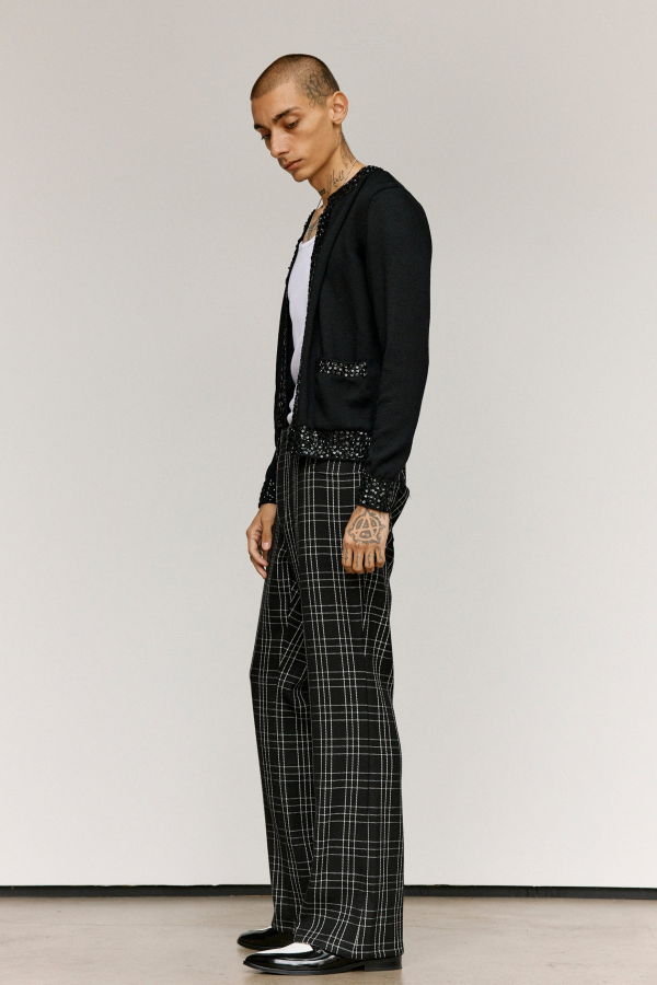 Ernest W. Baker Wool Sequin Trim Cardigan