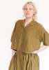 Black Crane Cropped Shirt - Thumbnail 2