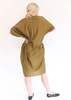Black Crane Draped Dress - Dark Olive - Thumbnail 3