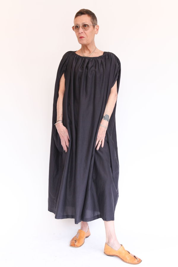 Black Crane Mont Blanc Dress - Faded Black