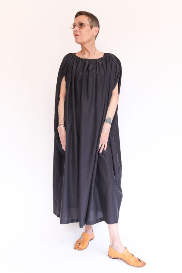Black Crane Mont Blanc Dress - Faded Black