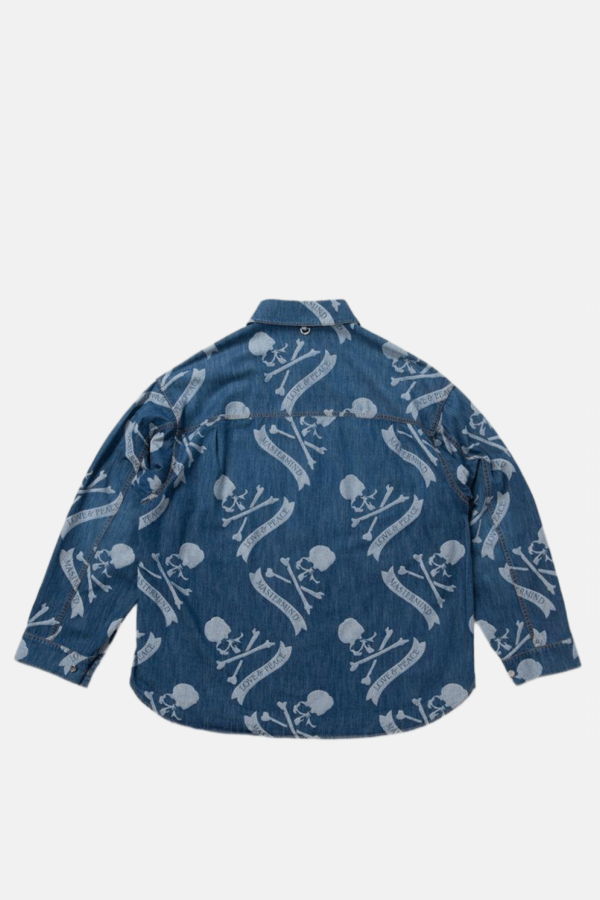 Mastermind World Skull-Print Denim Shirt