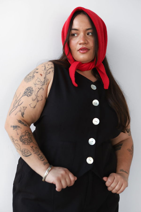 Noble Shell Flared Vest - Ash