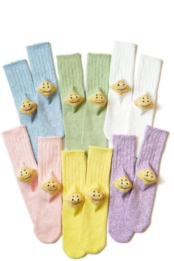 Kapital 56 Yarns 3x1 Rib Rainbowy Happy Heel Socks