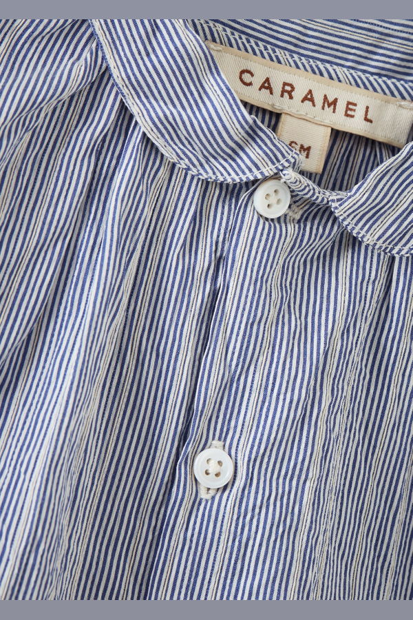 Kids Caramel Aloe Shirt - Blue Stripe