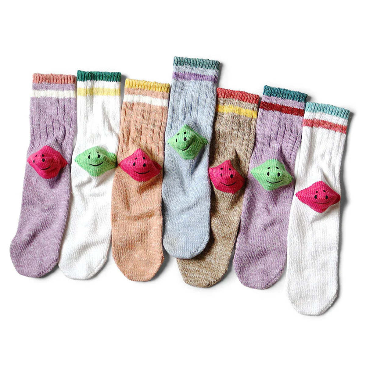 Kapital 60 Yarns Ivy Rainbowy Happy Heel-Hold Socks - Image 2 of 2