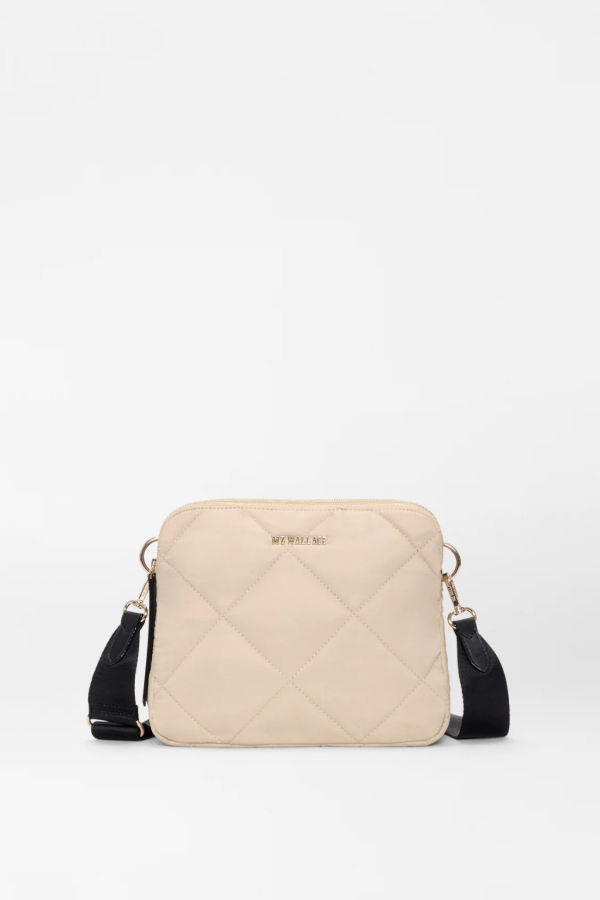 MZ Wallace Madison Crossbody Bag - Buff/Black