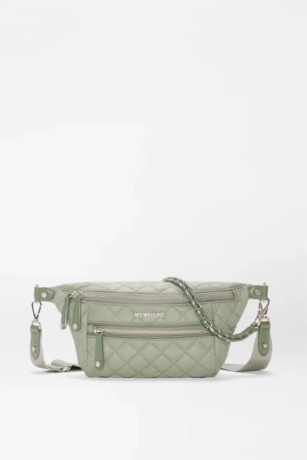 MZ Wallace Small Crosby Crossbody Sling - Agave Green