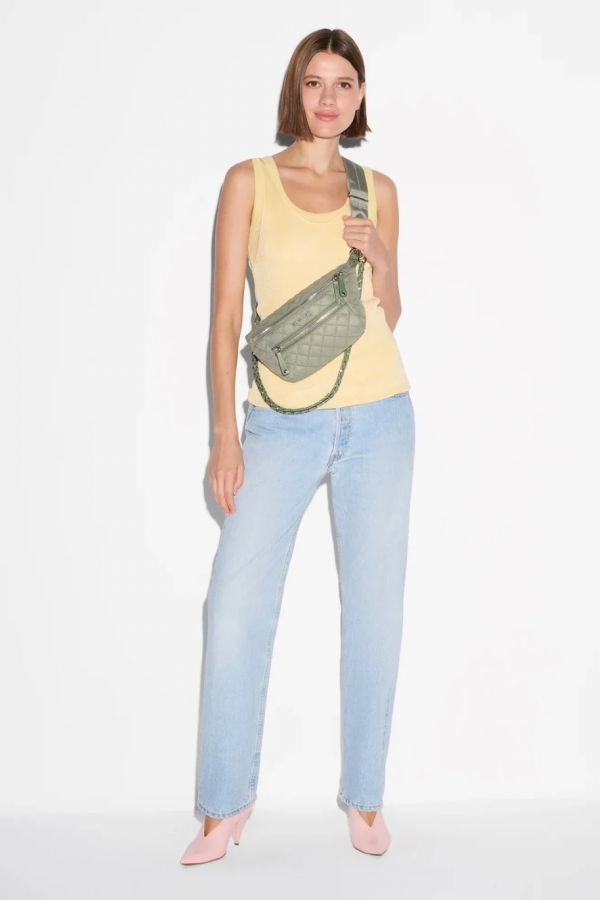 MZ Wallace Small Crosby Crossbody Sling - Agave Green
