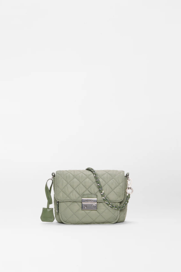 MZ Wallace Small Crosby Lock Crossbody Bag - Agave Green