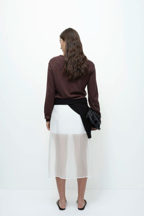 Mijeong Park Cotton Blend V-Neck Knit Top