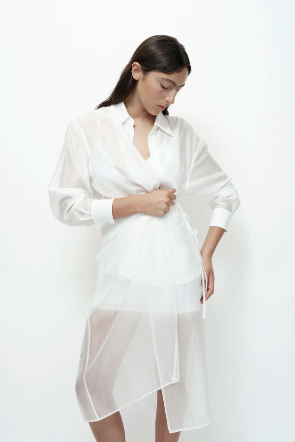 Mijeong Park Organza Wrap Skirt