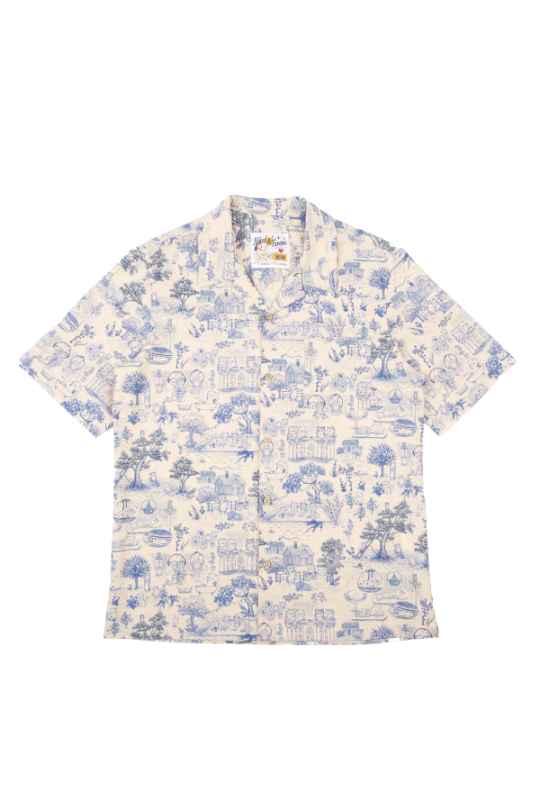 Naked & Famous S/S Aloha Shirt Linen Cats