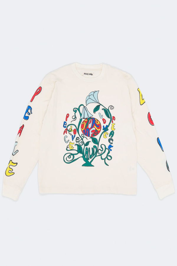 STORY mfg. Peace Plant Grateful Long Sleeve Tee