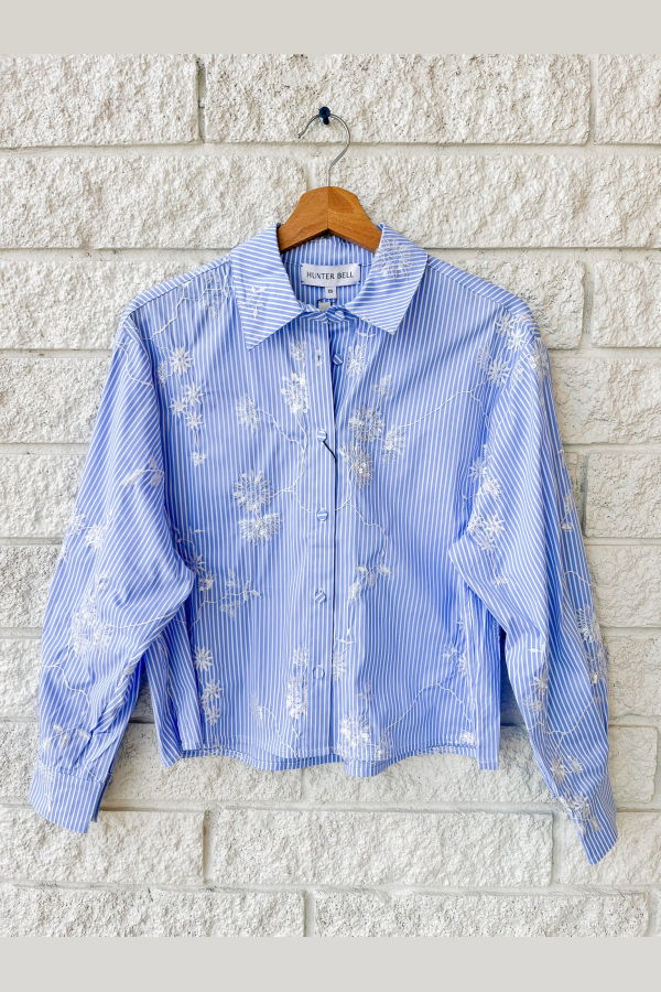 Hunter Bell Hudson Shirt Top - Sullivan Stripe