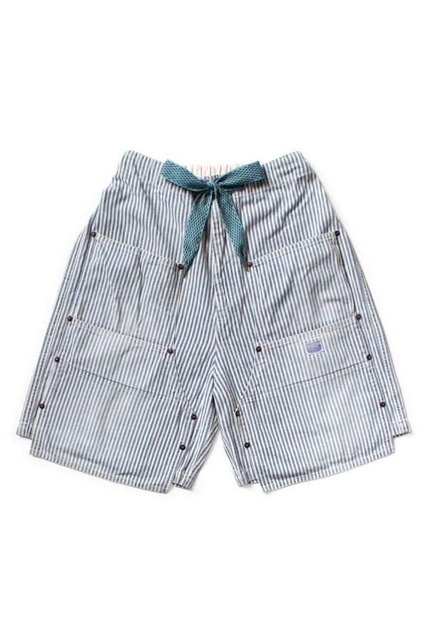 Kapital 10oz Hickoree W-Knee Easy Short Pants