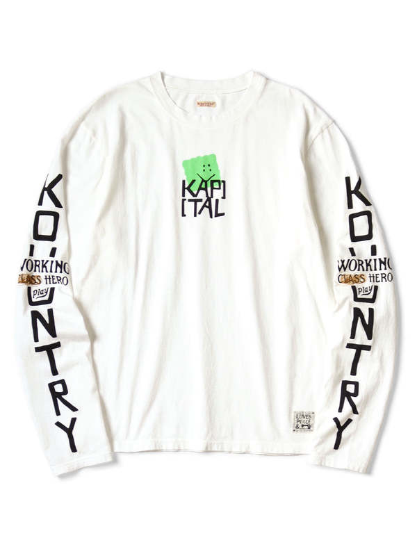 Kapital 20/-Jersey Crew Long Sleeve T (Peckish Kap)