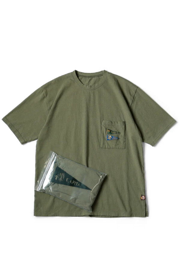 Kapital 20/-Jersey Pennant T (3 Flags) T-Shirt