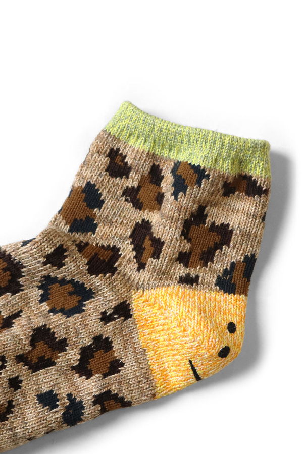 Kapital 84 Yarns Rainbowy Happy Heel Leopard Ankle Socks