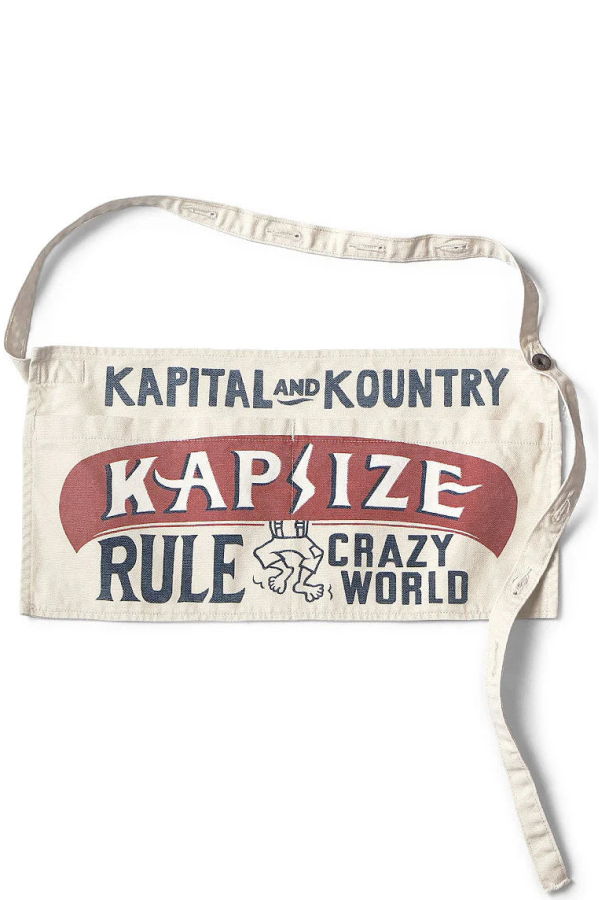 Kapital Canvas Short AD Apron - Red/Kapsize Rule
