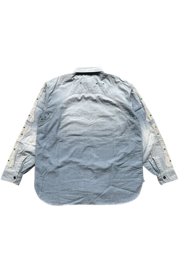 Kapital Chambray 2 Tones Bone Patch Ventilator Work Shirt