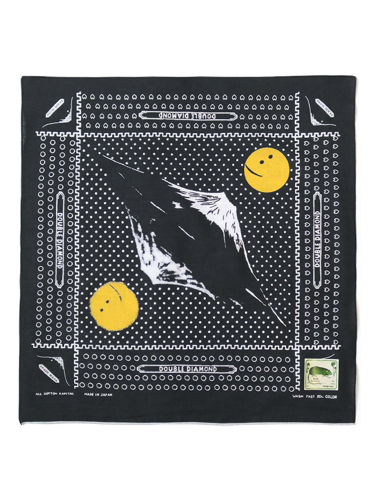 Kapital Fastcolor Selvedge Bandanna (Mirrored Fuji Profile Rainbowy) - Image 1 of 8
